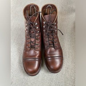 Red Wing Shoes Iron Ranger Boots Womens Size 10 B Brown Amber Leather (3365)